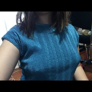 Kim Rogers Metallic Blue Blouse